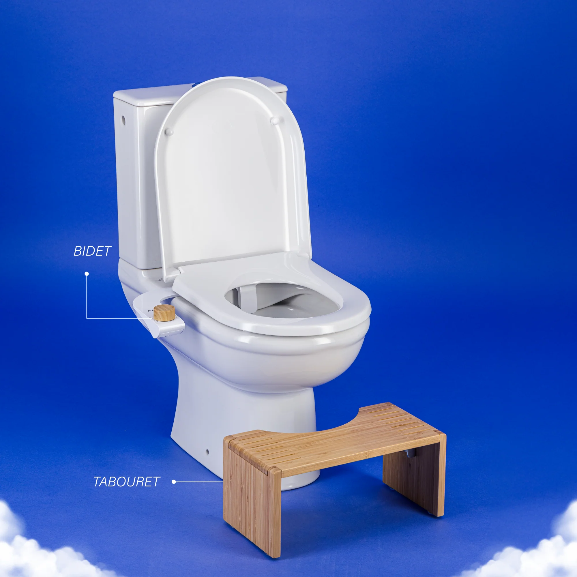 WC Japonais BOKU en Kit - Installation 5 min + Tabouret