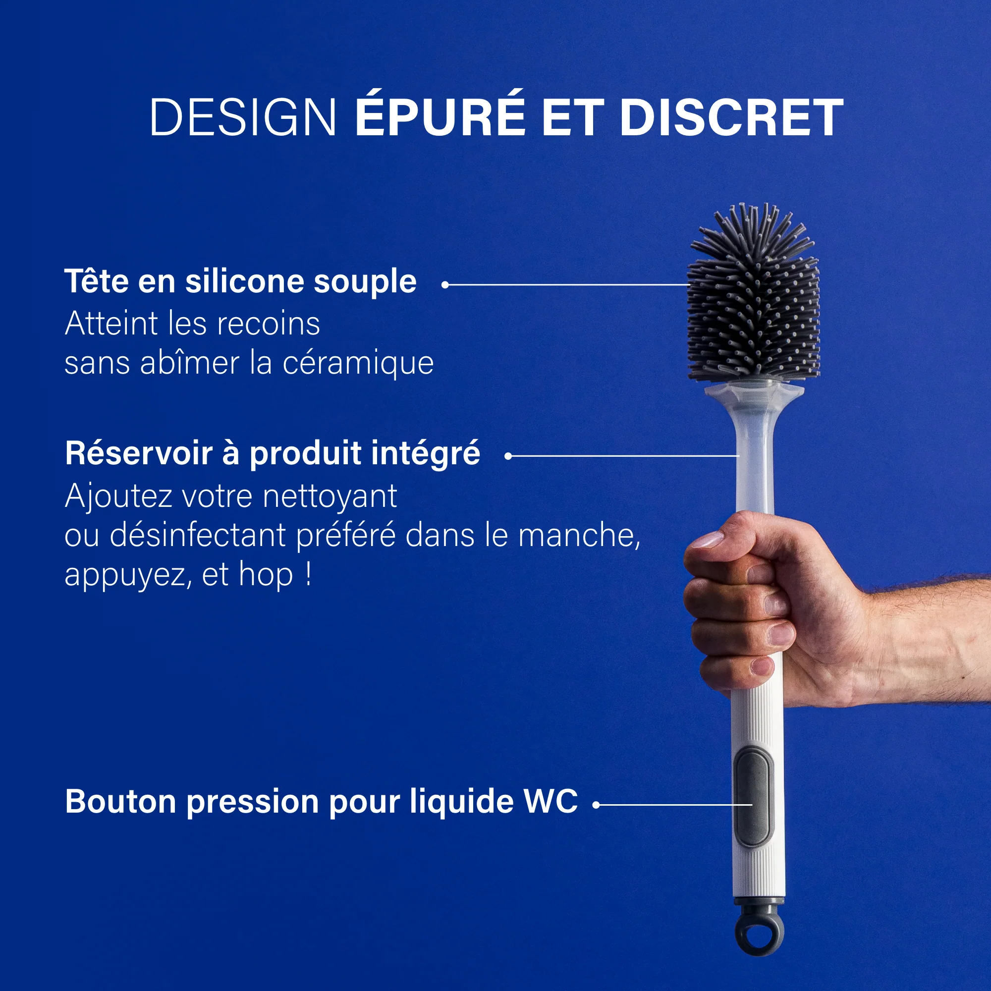 Brosse de toilette BOKU + Pack de 4 palets absorbants - Image 5