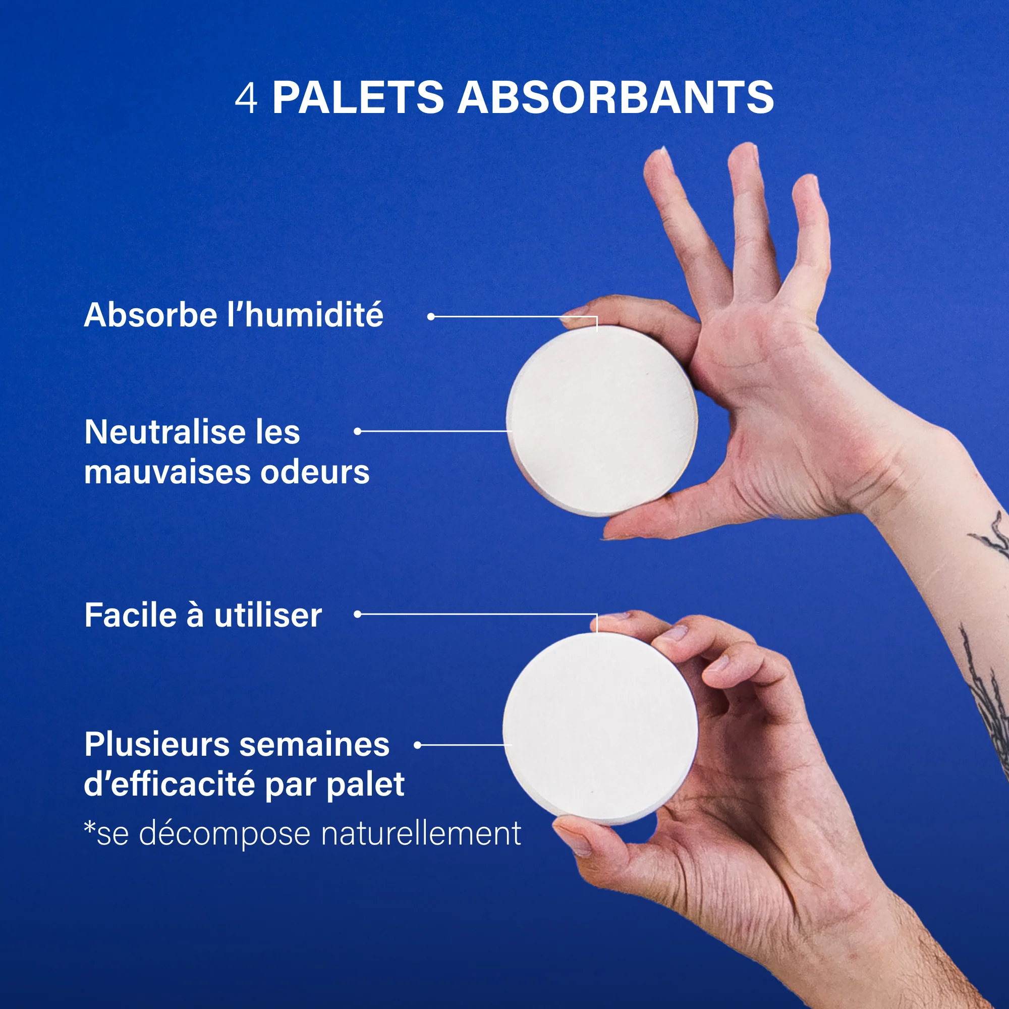 Brosse de toilette BOKU + Pack de 4 palets absorbants - Image 9